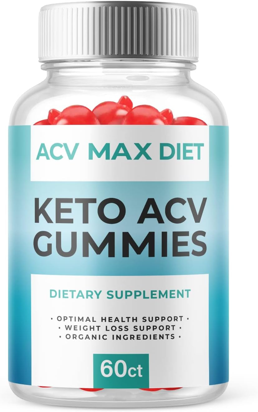 ACV Max Diet Keto Gummies - ACV Max Diet Gummies with Apple Cider Vinegar, ACV Max Diet Keto Gummies with ACV for Ketosis - Vegan, Non GMO - Advanced Formula Ketogenic (1 Pack)