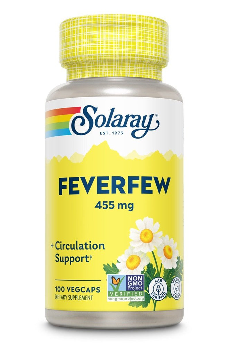 Solaray Organically Grown Feverfew -- 100 Vegetarian Capsules
