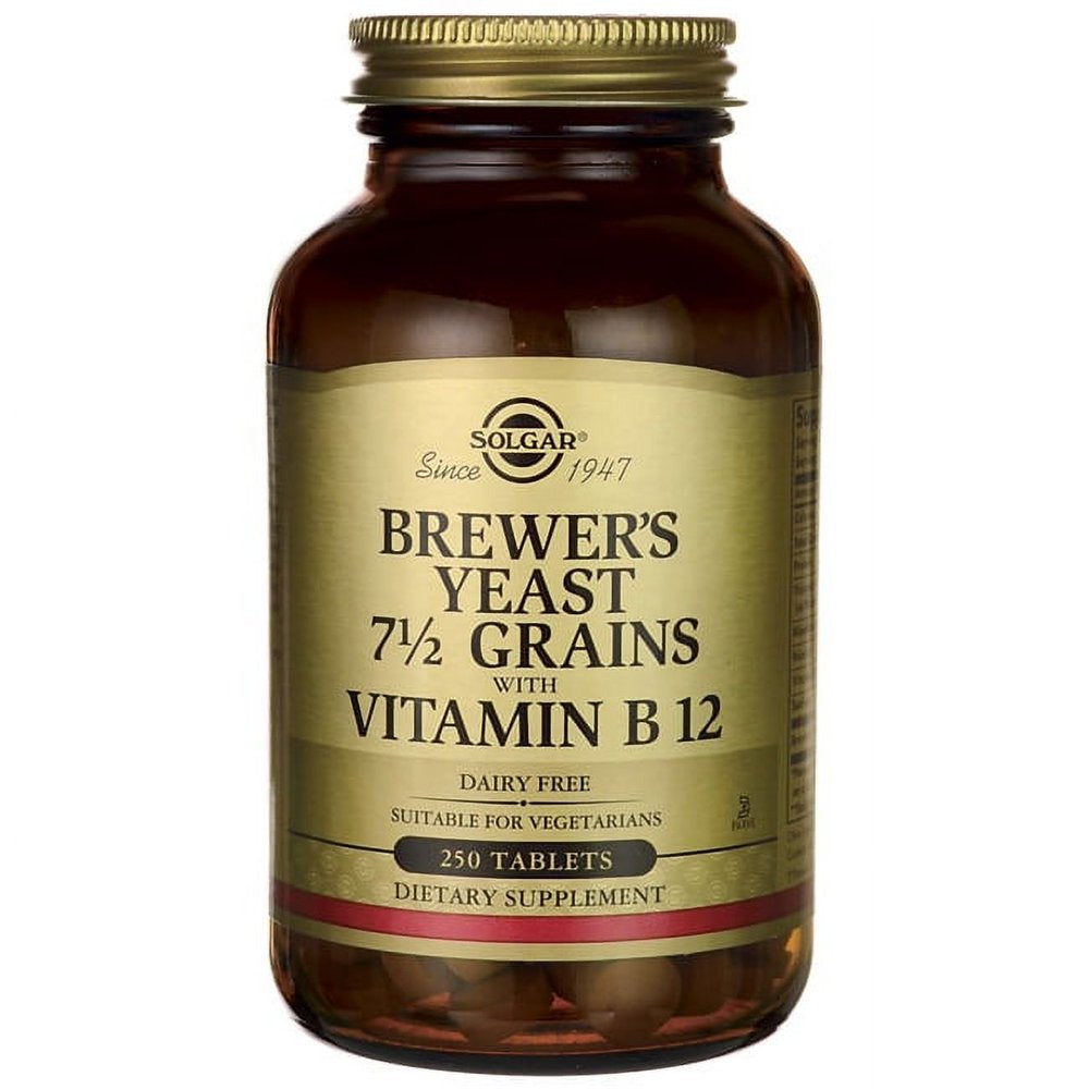 Solgar Brewer'S Yeast 7 1/2 Grains with Vitamin B 12 250 Tabs