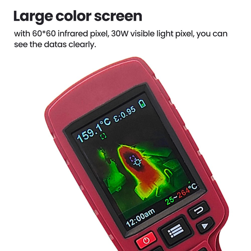 Walmeck 60 * 60 Pixel Portable Infrared Thermal Imager Handheld Clear Definition Imaging Camera Temperature Measurement Instrument