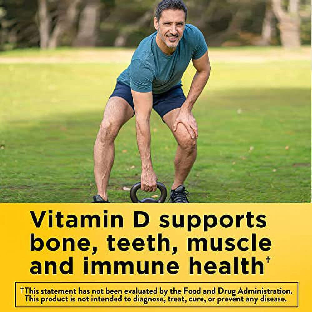 Nature Made Vitamin D3 K2, 5000 IU (125 Mcg) Vitamin D, Dietary Supplement for Bone, Teeth, Muscle and Immune Health Support, 30 Softgels, 30 Day Supply