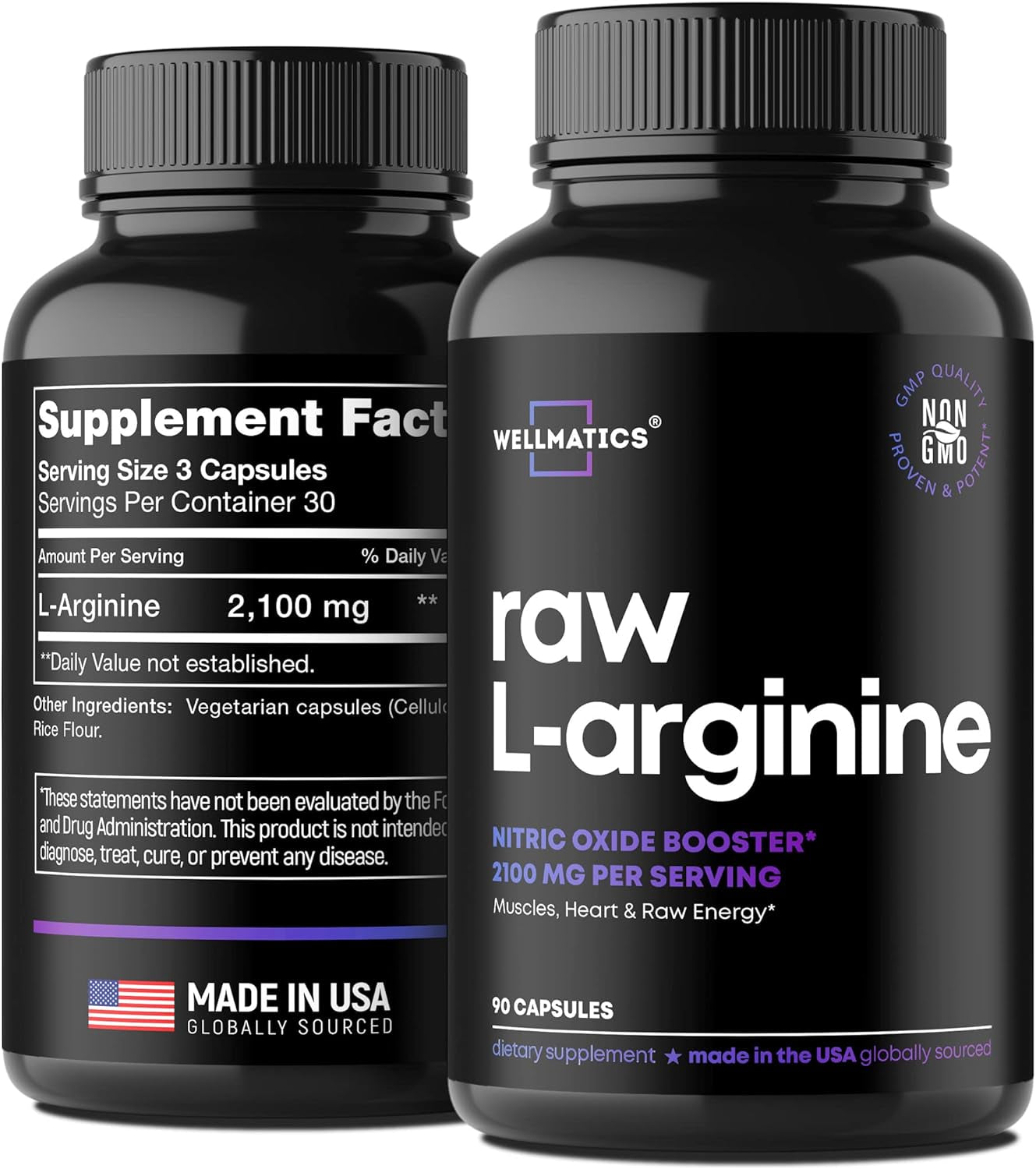 L Arginine 2100Mg Nitric Oxide Male Enhancing Supplement - Made in USA - Vegan L-Arginine Premium Male Enhancement Pills - L Arginine Nitric Oxide Booster for Male Endurance & Circulation - 90 Caps