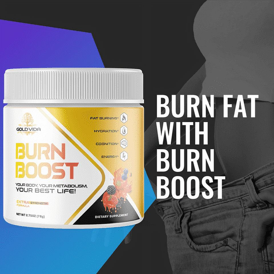 (5 Pack) Gold Vida Burn Boost Powder - Dietary Supplement for Weight Loss Management & Metabolism - Appetite Suppressant