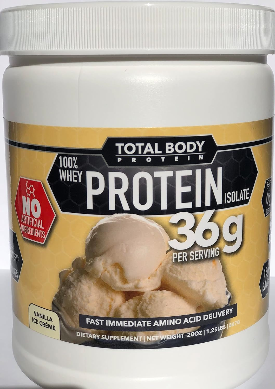 100% Whey Protein Isolate-No Artificial Ingredients-Gluten-Free, Lactose Free, Supports Muscle Growth & Muscle Repair-36G Protein per Serving-8.9G Bcaa-18G EAA