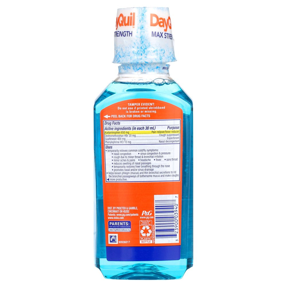 Vicks Dayquil & Nyquil Vapocool Liquid Cold & Flu Medicine, Over-The-Counter Medicine, 2 X12 Fl. Oz.