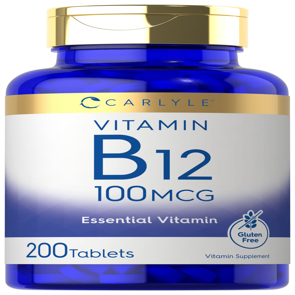 Vitamin B12 100Mcg | 200 Tablets | Vegan Formula | by Carlyle