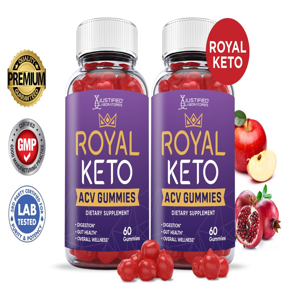 (2 Pack) Royal Keto ACV Gummies 1000MG Dietary Supplement 120 Gummys