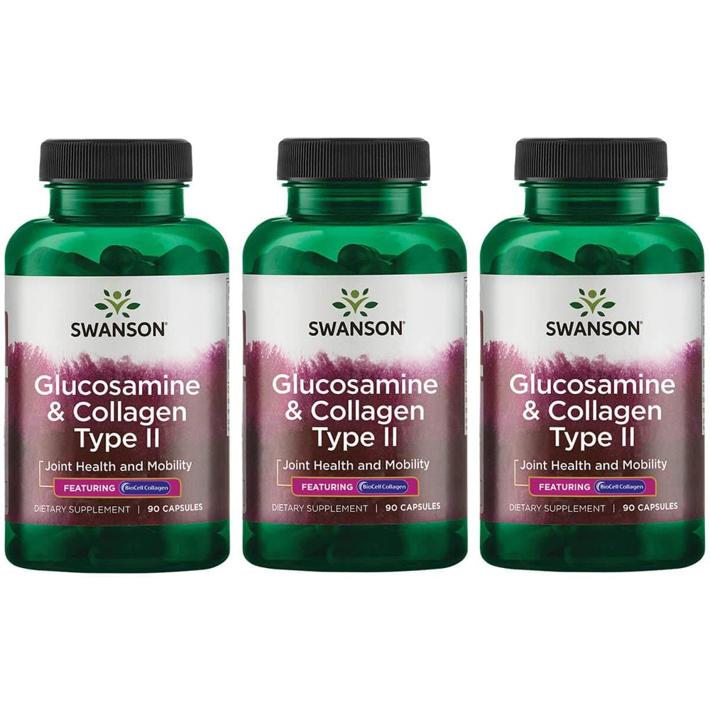 Swanson Glucosamine & Collagen Type Ii - Featuring Biocell Collagen 3 Pack