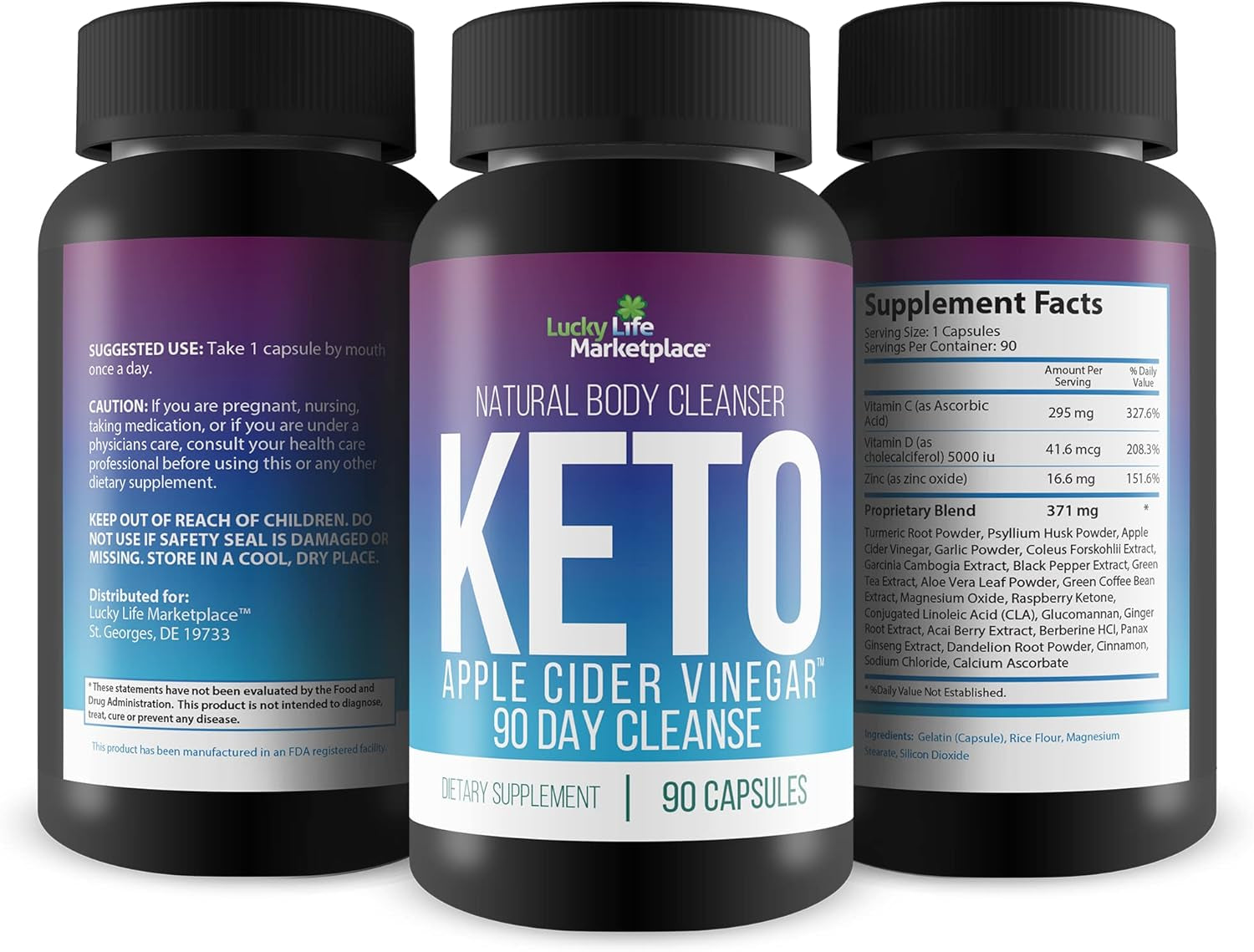 3X Keto Apple Cider Vinegar 90 Day Cleanse - Promote Health & Wellness - Flush Waste & Toxins - Cleanse & Detox Naturally - Support Digestion, Immune Function, Joint Health - Men & Women - Keto Pills