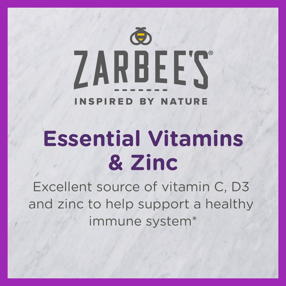 Zarbee'S Kids Vitamin C, D, Zinc Immune Support, Tropical Fruit, 28 Chews