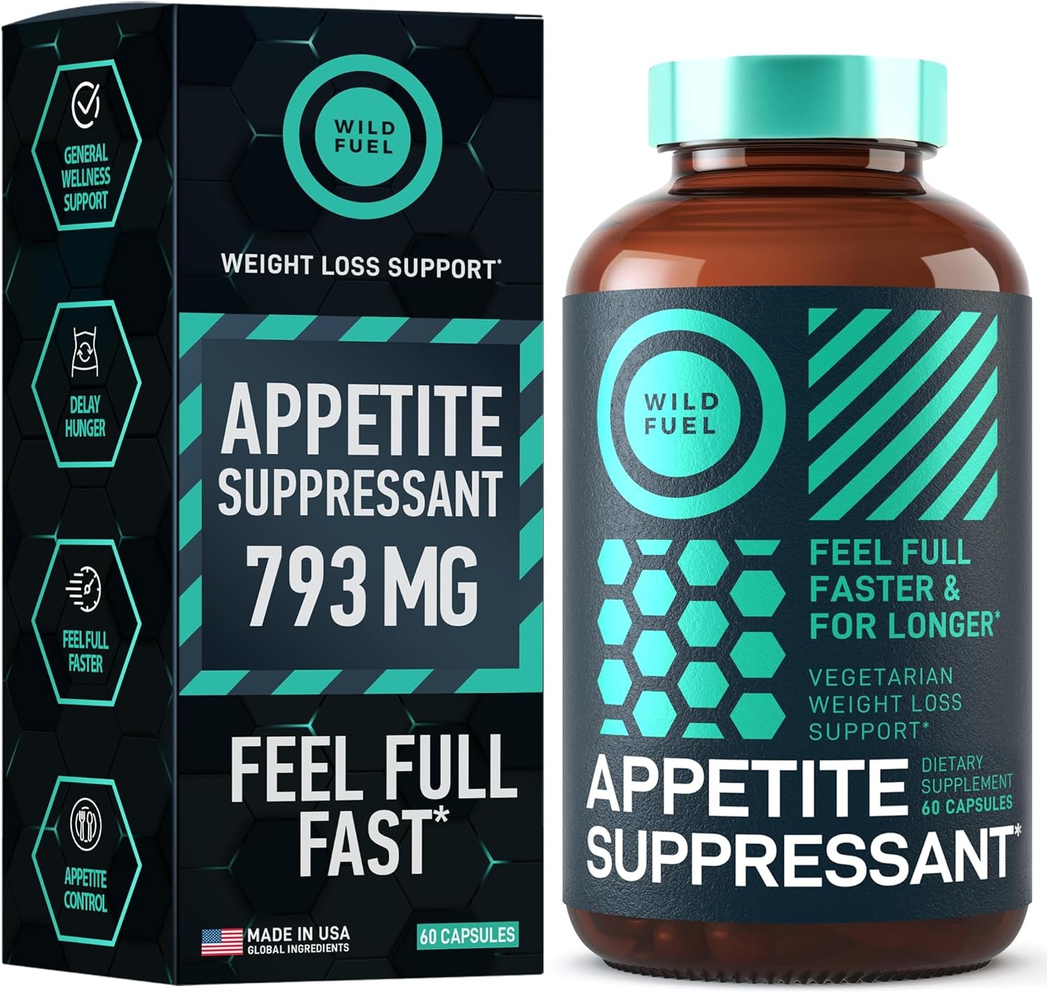 WILD FUEL Appetite Suppressant and Liquid Collagen Marine Diet and Beauty Bundle