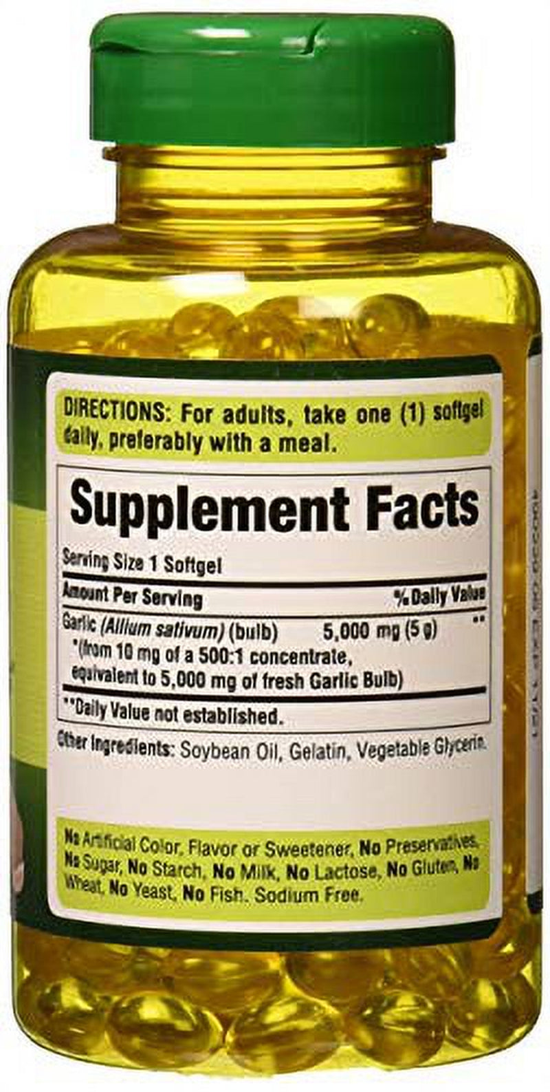 Puritan'S Pride Garlic Oil, 5000 Mg, 250 Count