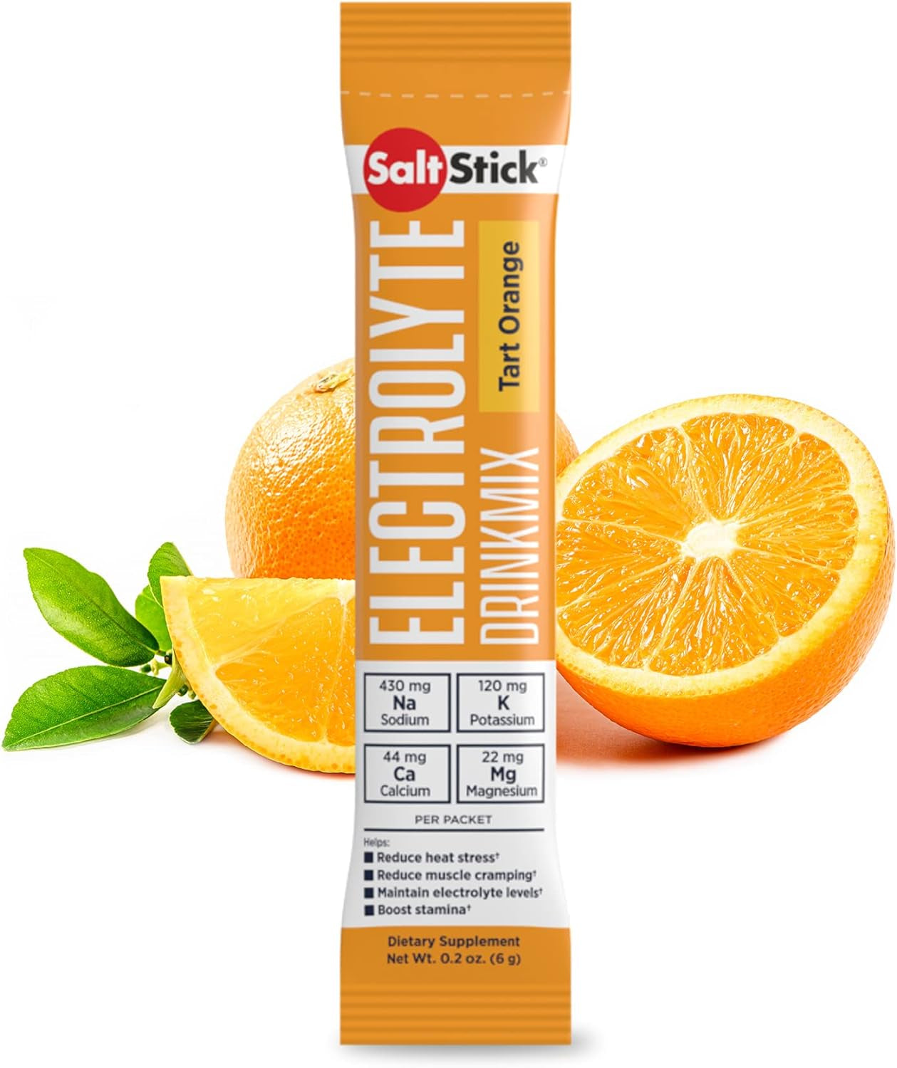 Saltstick Drinkmix Electorlyte Powder No Sugar - Orange - Sugar Free Electrolyte Drink Mix for Hydration, Sports Recovery - Keto Friendly, Non GMO, No Artificial Sweeteners, Vegan - 12 Packets