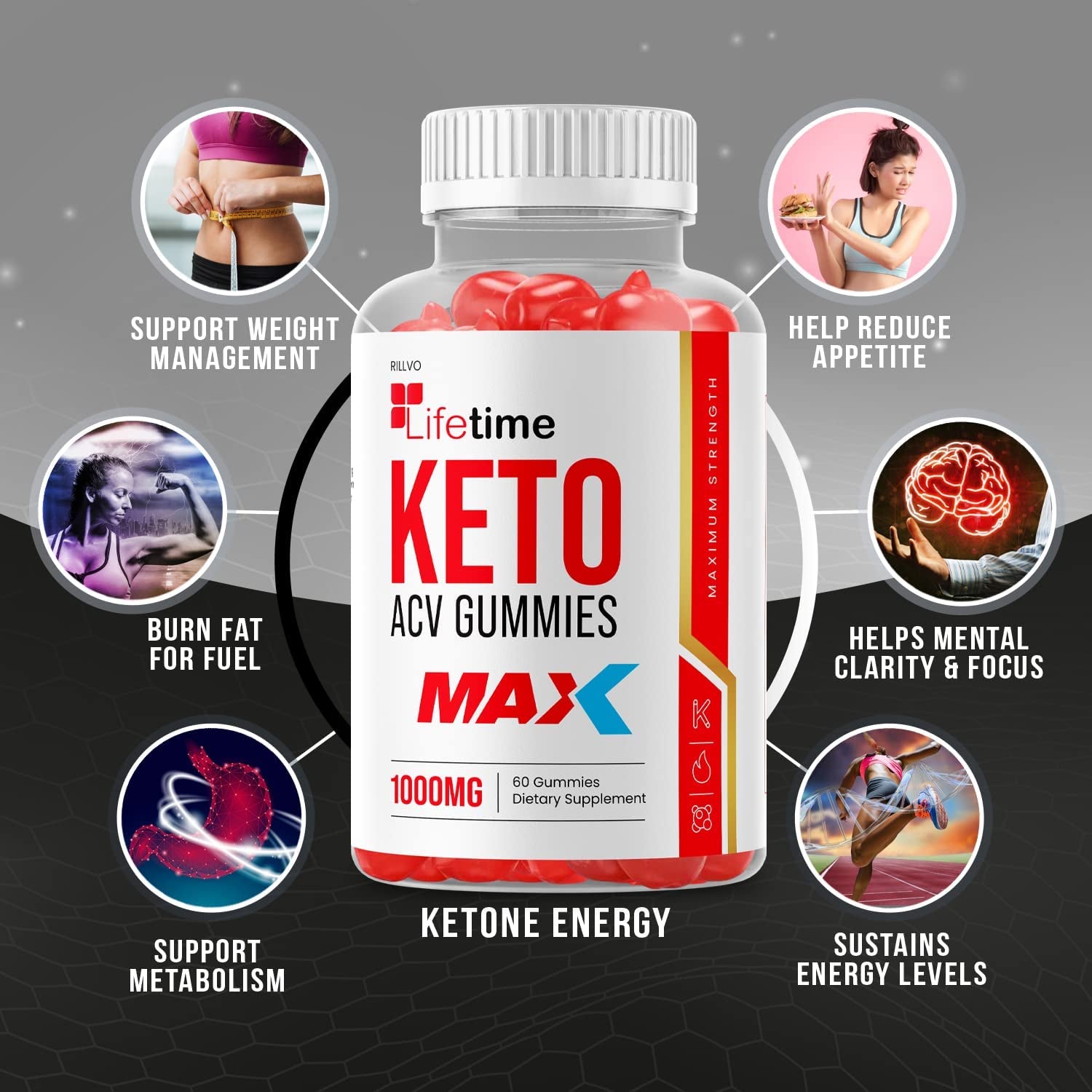 Lifetime Max Keto Gummies - Advanced Formula Life Time Keto ACV Gummies (60 Gummies)