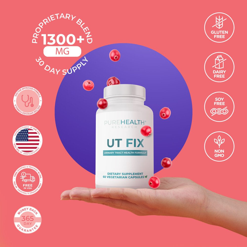 UT Fix D Mannose with Cranberry Supplement for Uti & Urinary Tract Health by Purehealth Research