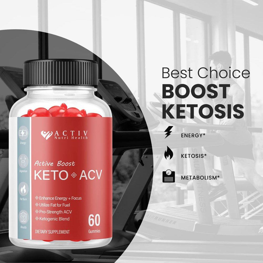 (1 Pack) Activ Active Boost Keto ACV Gummies - Supplement for Weight Loss - Energy & Focus Boosting Dietary Supplements for Weight Management & Metabolism - Fat Burn - 60 Gummies