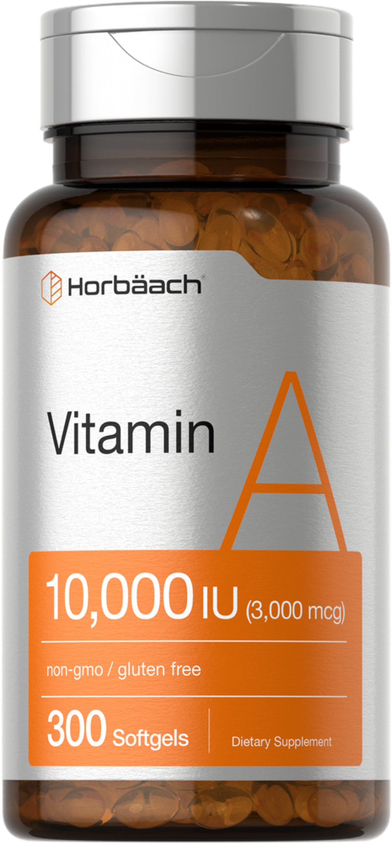 Vitamin a 10000 IU | 300 Softgels | Premium Supplement | by Horbaach