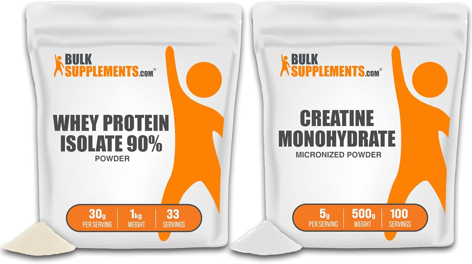 BULKSUPPLEMENTS.COM Whey Protein Isolate 1KG & Creatine 500G Bundle