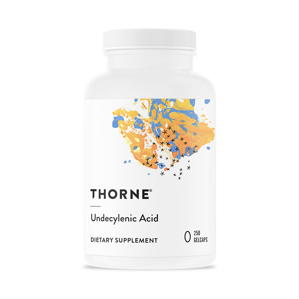 Thorne Undecylenic Acid, 250 Mg of Undecylenic Acid, Fatty Acid Support for a Healthy Balance of Gut and Vaginal Flora, Gluten Free, 250 Gelcaps, 50 Servings