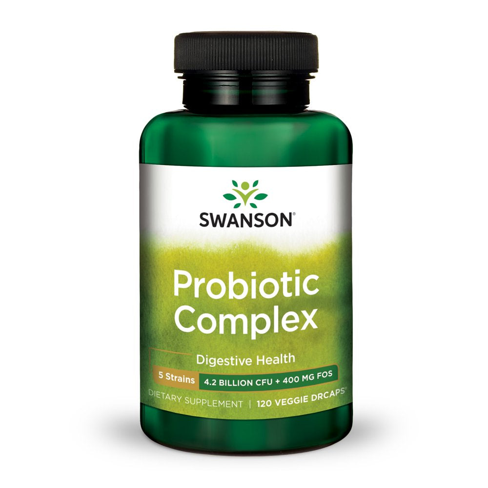 Swanson Probiotic Complex Vegetable Capsules, 4 Billion Cfu, 120 Count