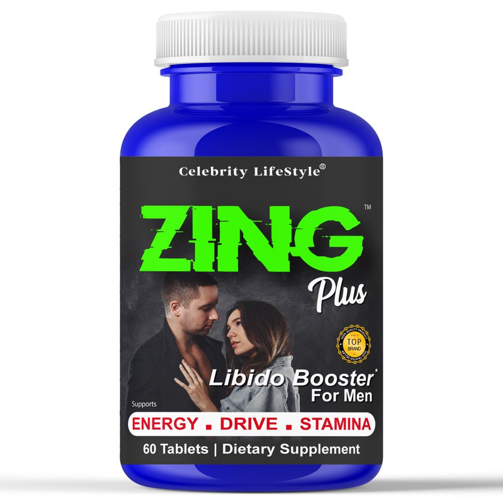 Zing plus Testosterone Booster Vitamin Supplement, Boost Vitality, Strength, Energy, Muscle Growth Enhancement 60 Tablets