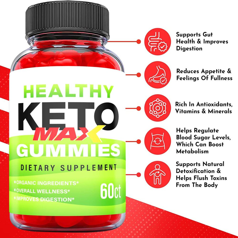 (5 Pack) Healthy Max Keto ACV Gummies - Supplement for Weight Loss - Energy & Focus Boosting Dietary Supplements for Weight Management & Metabolism - Fat Burn - 300 Gummies