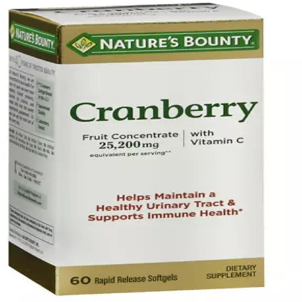 Nature'S Bounty Cranberry Dietary Supplement 60 Soft Gels