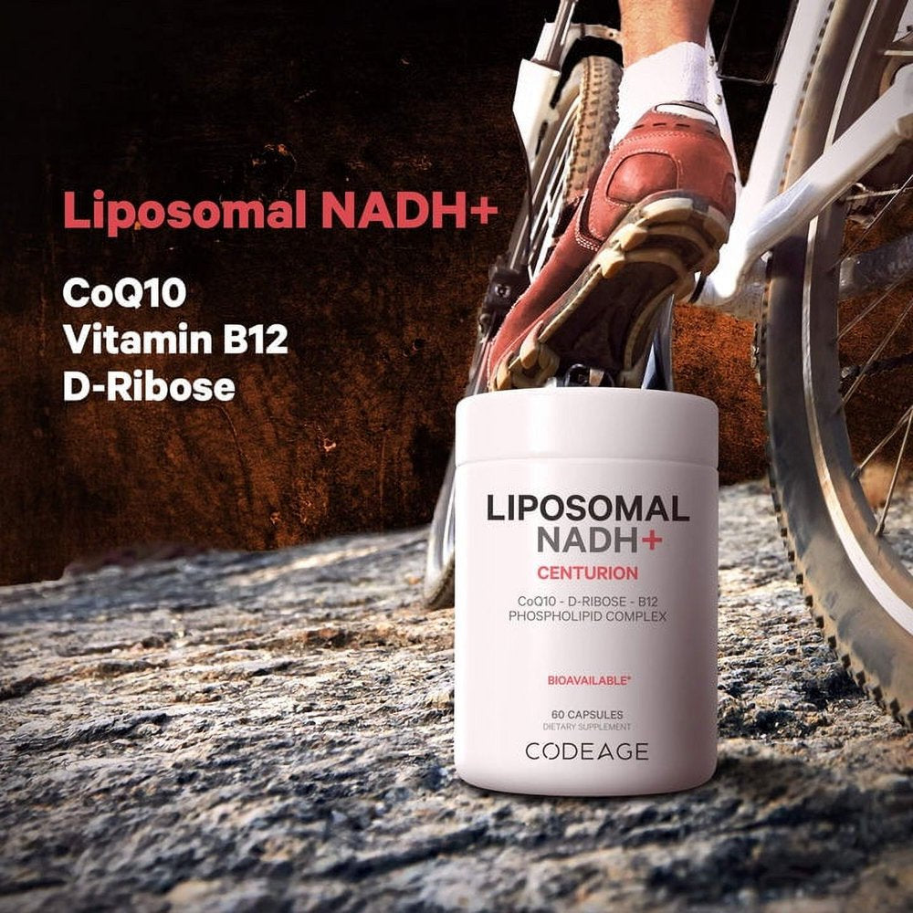 Codeage Liposomal NADH+, B-Nicotinamide Adenine Dinucleotide, Coq10, Vitamin B12, D-Ribose, 60 Ct