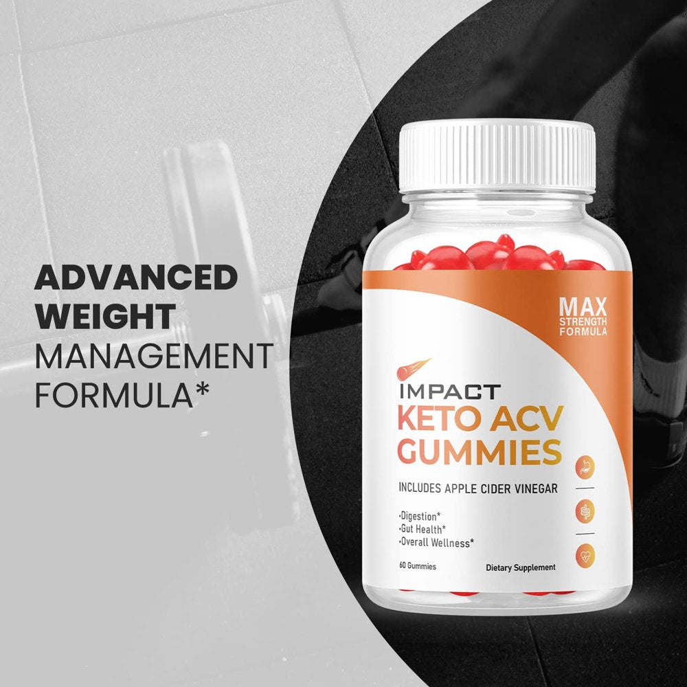 (2 Pack) Impact Keto ACV Gummies - Supplement for Weight Loss - Energy & Focus Boosting Dietary Supplements for Weight Management & Metabolism - Fat Burn - 120 Gummies