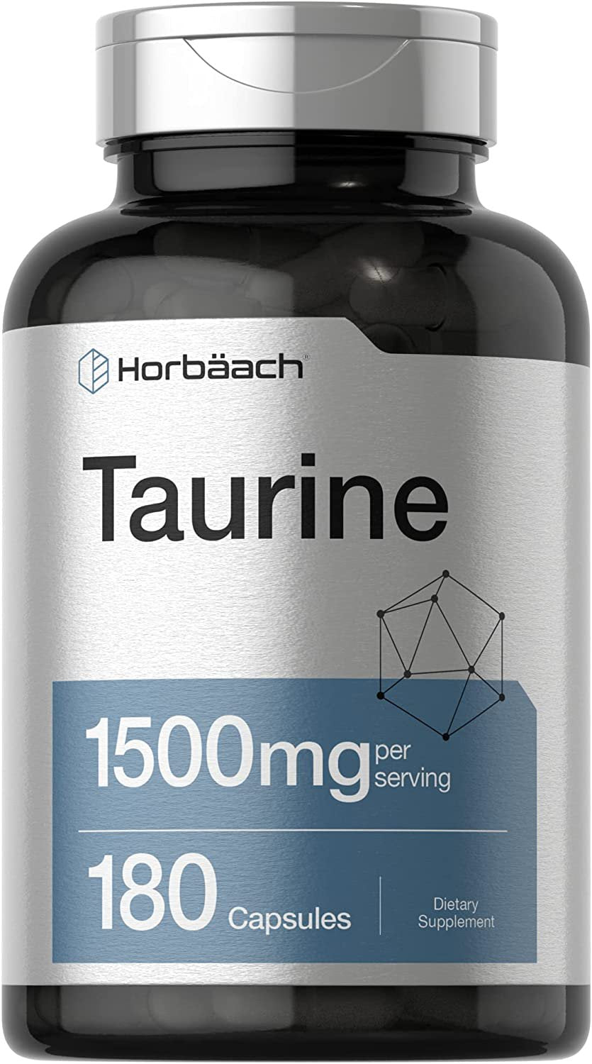Taurine 1500Mg | 180 Capsules | by Horbaach