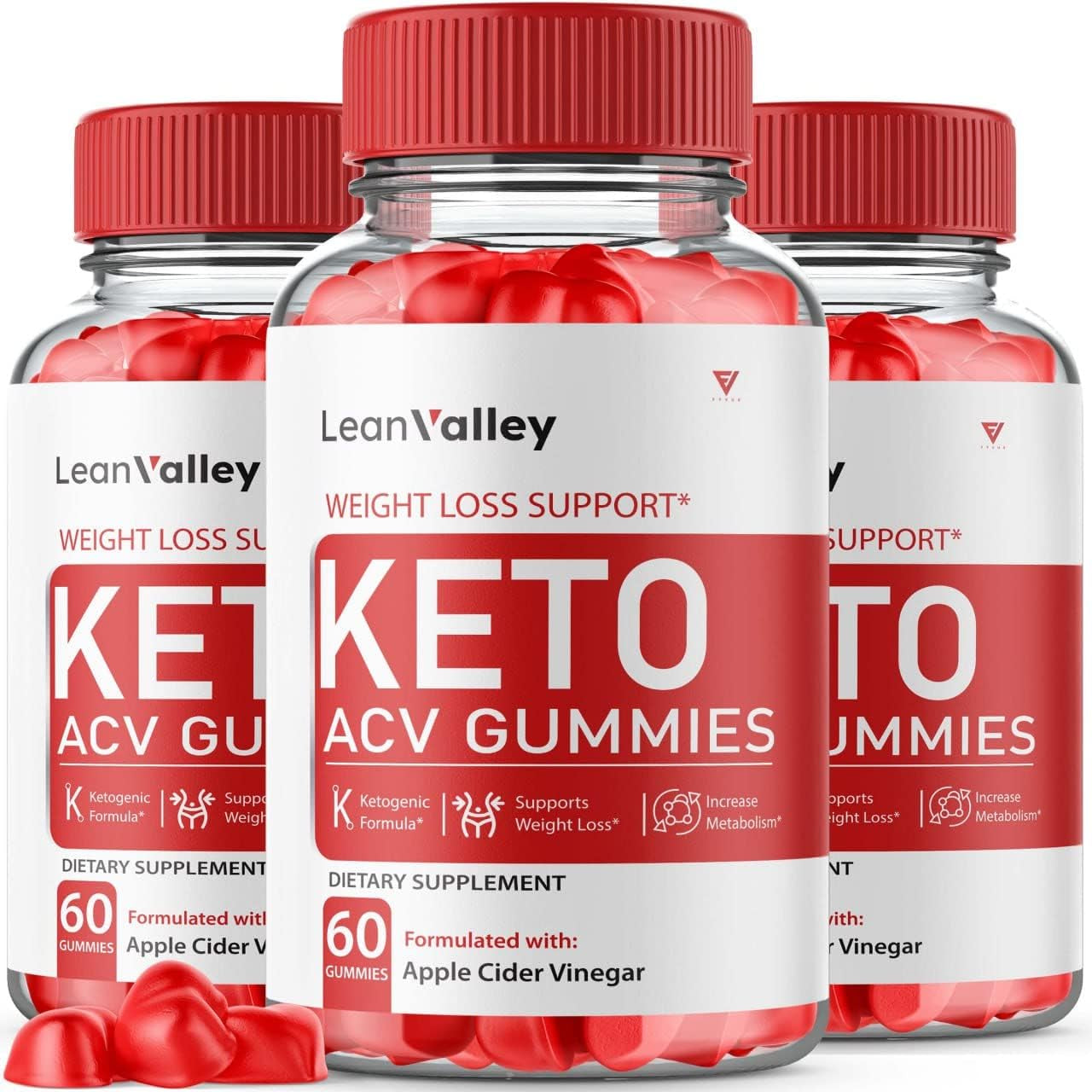 (3 Pack) Lean Valley Keto ACV Gummies Advanced Weightloss Formula - Lean Valley Gummies with Apple Cider Vinegar Supplement Keto + ACV AVC Leanvalley Beet Root Folate (180 Gummies)