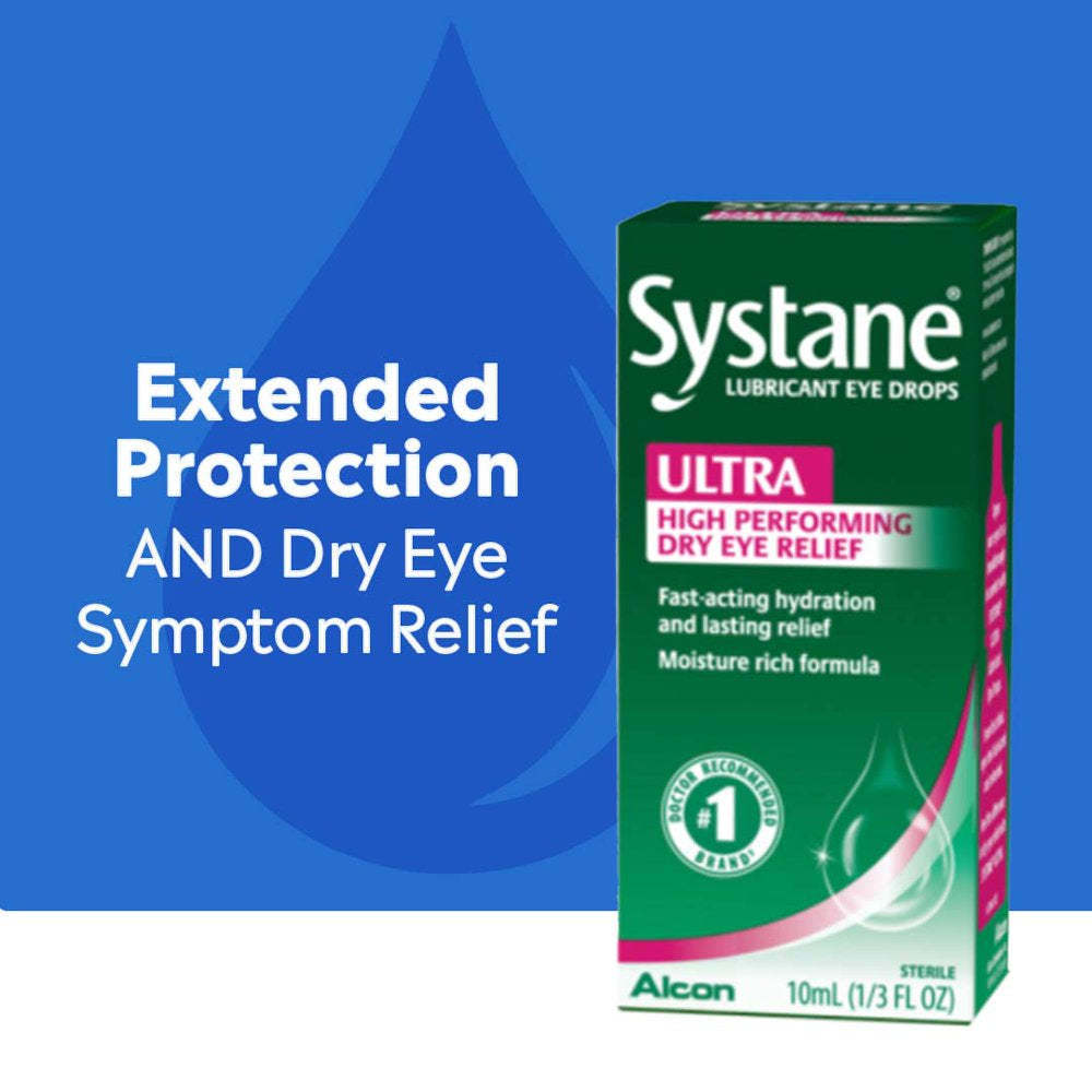 Systane Ultra Dry Eye Care Symptom Relief Eye Drops, Twin Pack