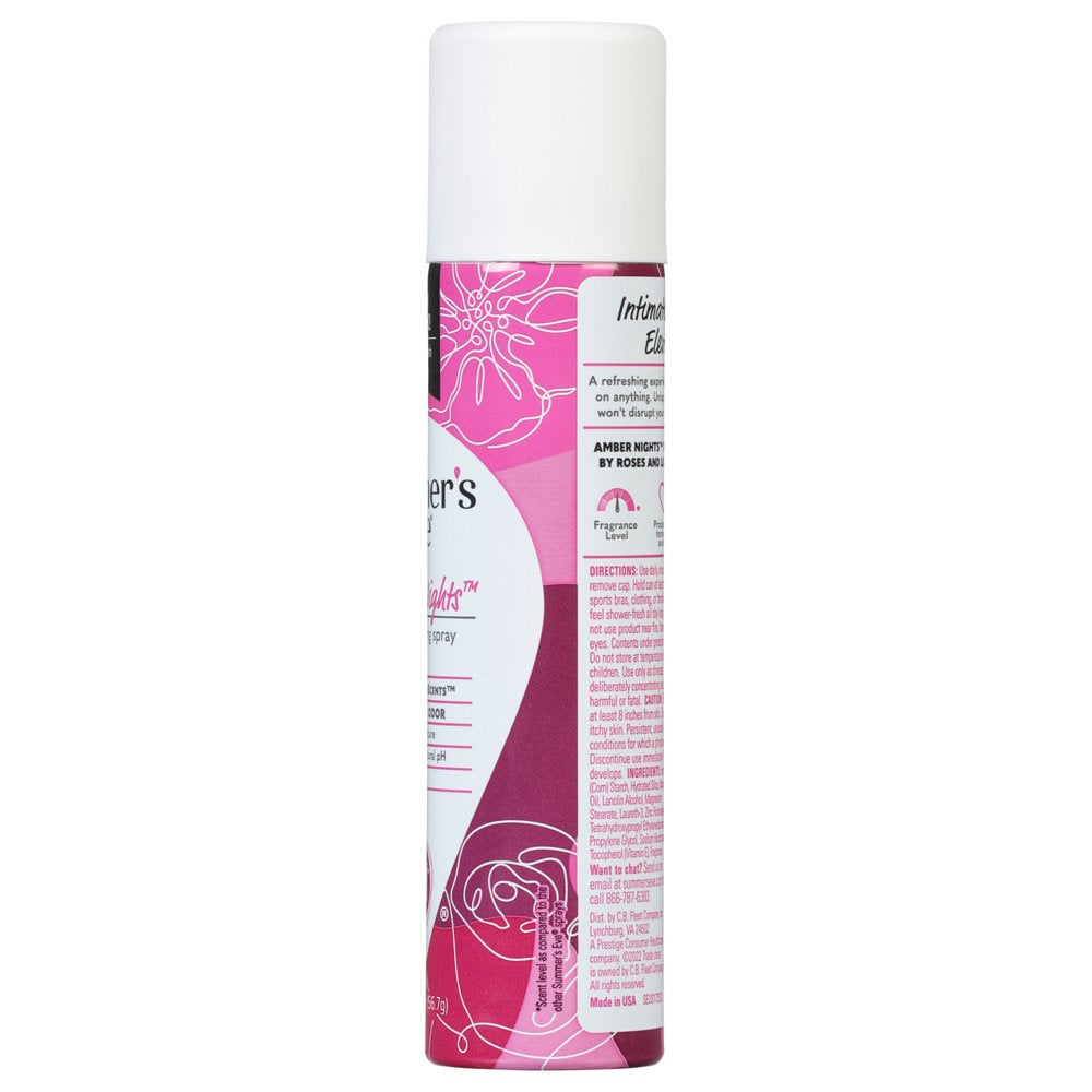 Summer'S Eve Amber Nights Daily Refreshing Feminine Spray, 2 Oz