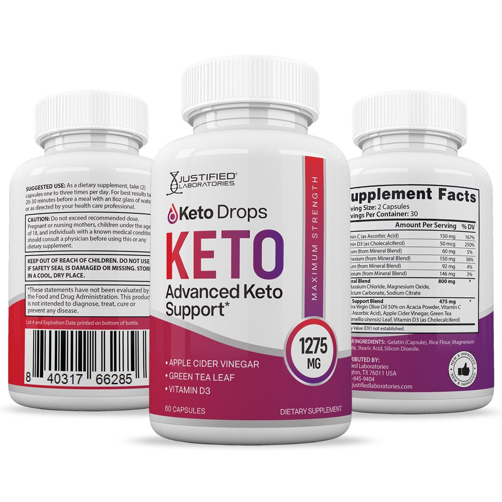 (10 Pack) Keto Drops Keto ACV Pills 1275Mg Alternative to Gummies Dietary Supplement 600 Capsules