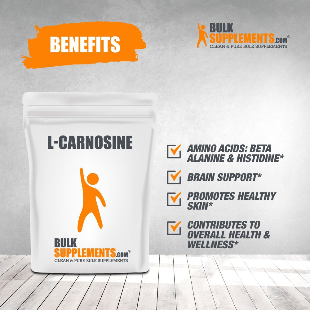 Bulksupplements.Com L-Carnosine Powder Eye Supplement Vegetarian - Vegetarian Supplement (100 Grams)