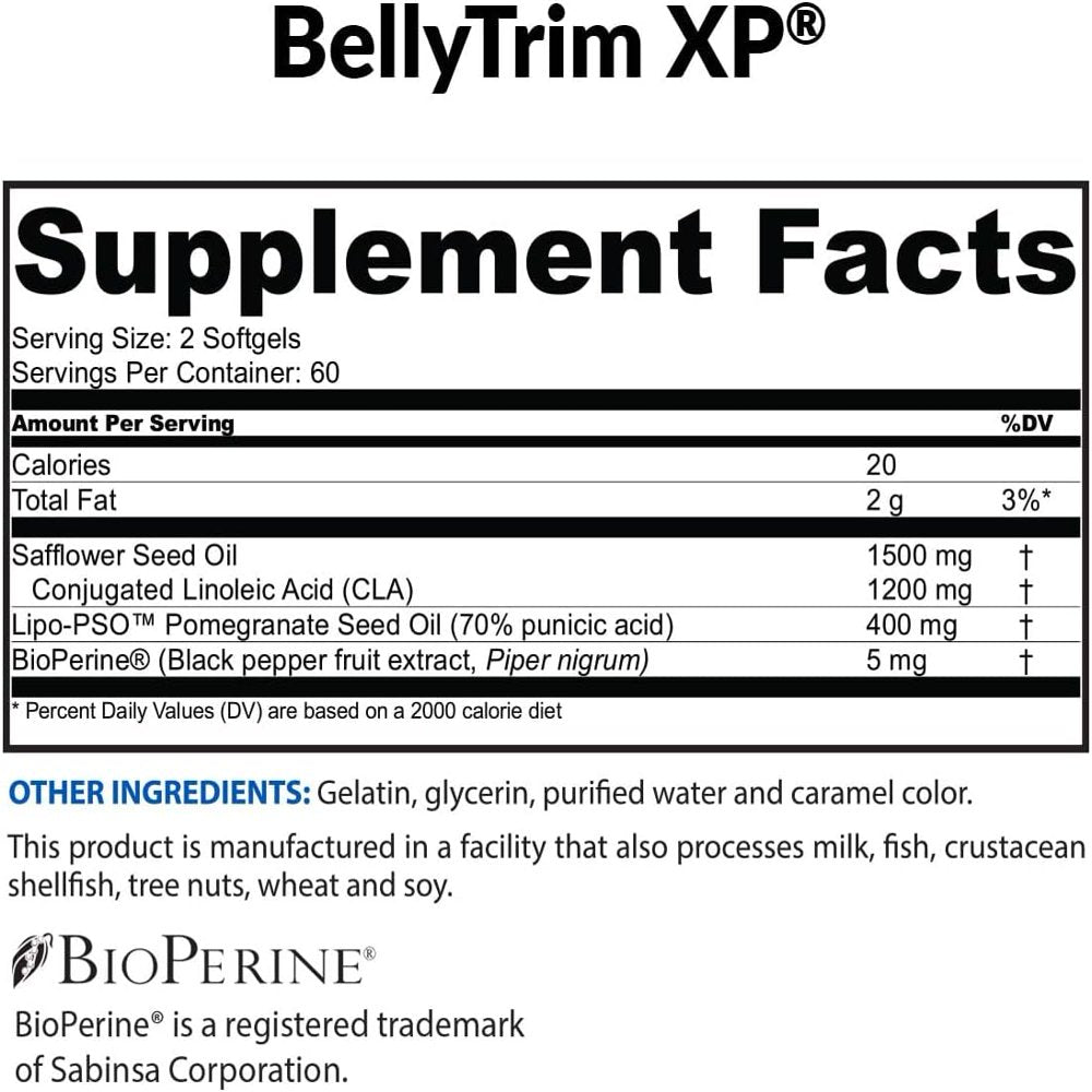 Biotrust Bellytrim XP Advanced CLA Toning Supplement, Conjugated Linoleic Acid (60 Servings)