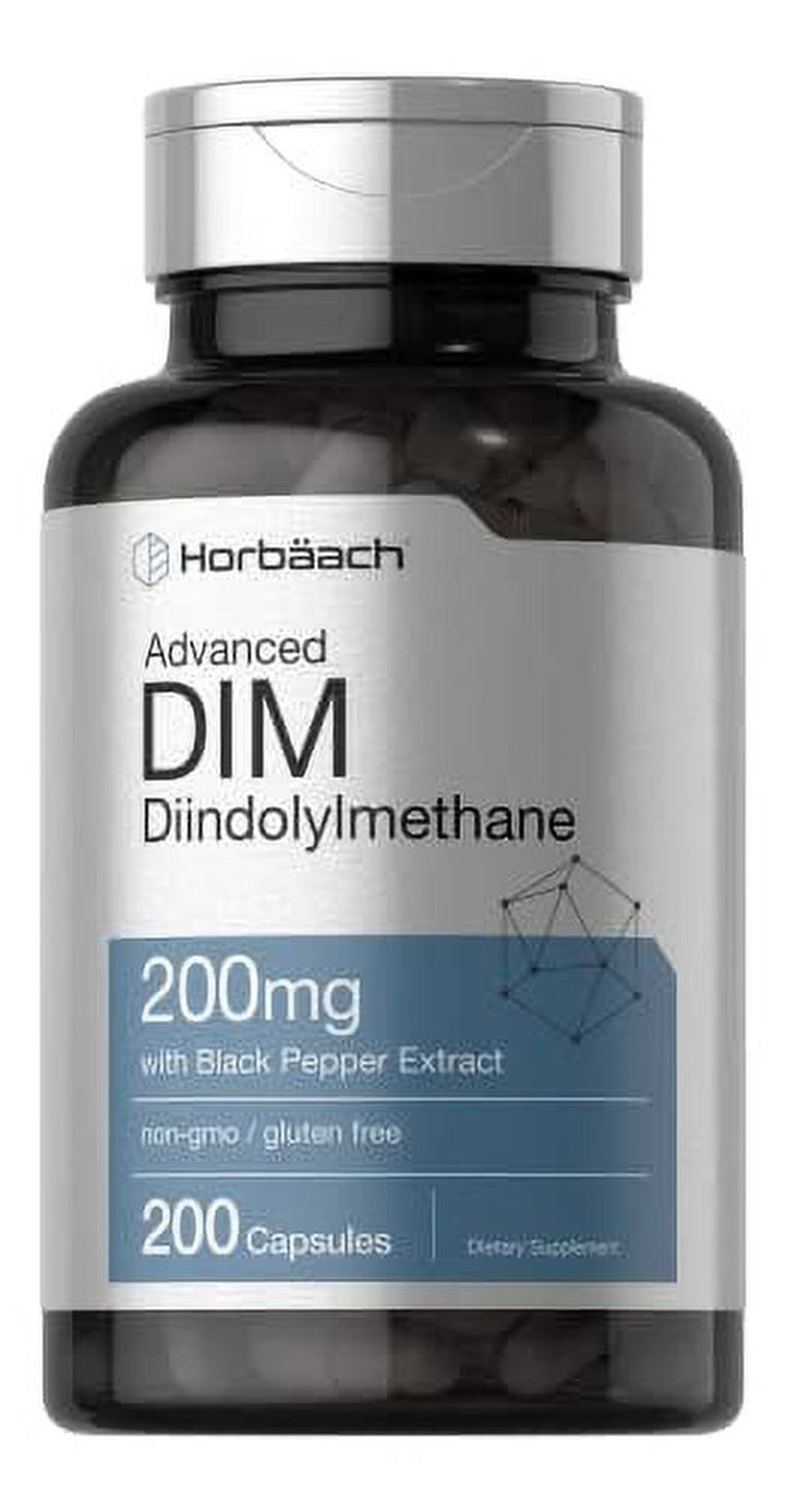 DIM Supplement 200Mg | Advanced Diindolylmethane | 200 Veggie Capsules | Vegetarian, Non-Gmo, Gluten Free | by Horbaach