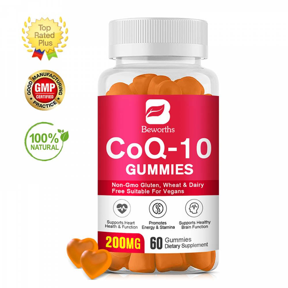 BEWORTHS Coq10 Gummies 200Mg Support Promotes Cardiovascular Heart Health Vegan Gluten Free Ultra High Absorption - 60 Count