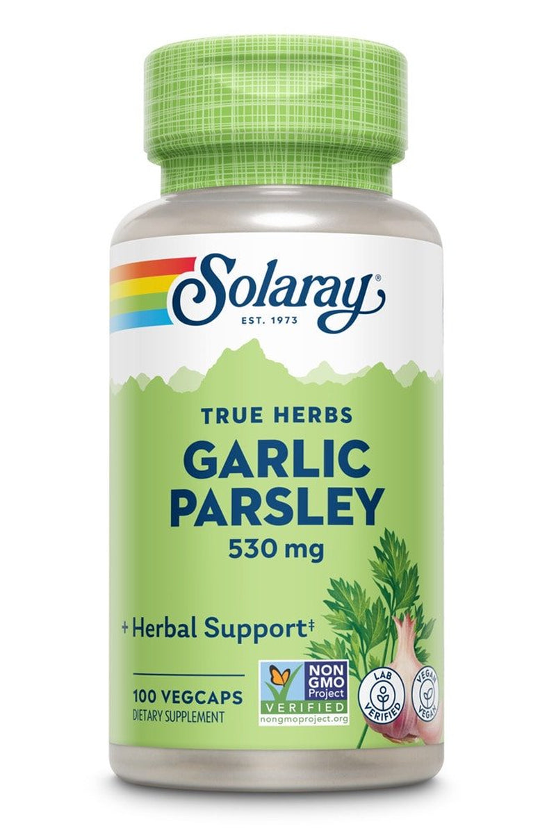 Solaray Garlic Parsley Dietary Supplement -- 530 Mg - 100 Vegcaps
