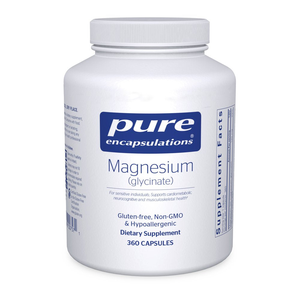 Pure Encapsulations Magnesium (Glycinate) | Supports Stress Relief, Sleep, Heart Health, Nerves, Muscles, and Metabolism* | 360 Capsules