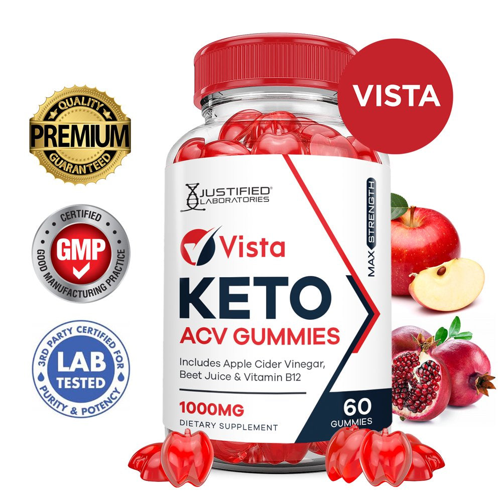 Vista Keto Keto ACV Gummies 1000MG Dietary Supplement 60 Gummys