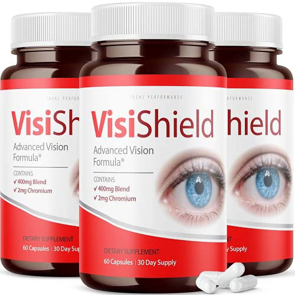 Visishield Advanced Vision Formula for Eyes Supplement Pills Vitamins (3 Pack - 180 Capsules)