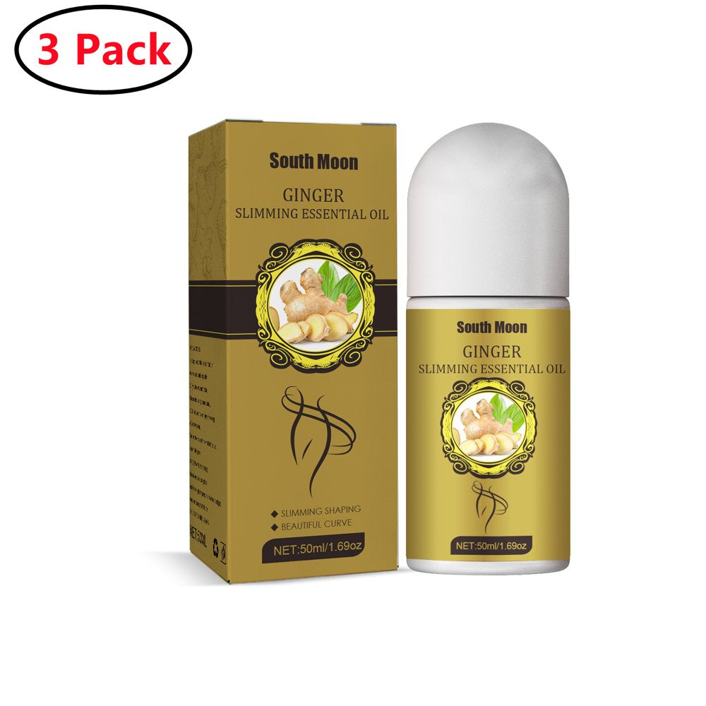 3 Pack Belly Drainage Ginger Oil, Natural Drainage Ginger Oil Essential Relax Massager Liquid, Slimming Tummy Ginger Oil