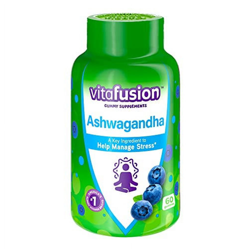 Vitafusion Ashwagandha Gummies, Clinically Shown Adaptogen Sensoril Ashwagandha 125Mg per Serving , Manage Stress , Chewable Vitamins, 60 Count