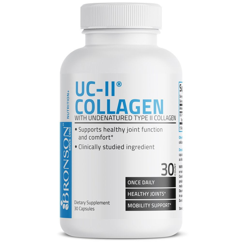 Bronson UC-II Collagen with Undenatured Type II Collagen for Joint Support, 30 Capsules