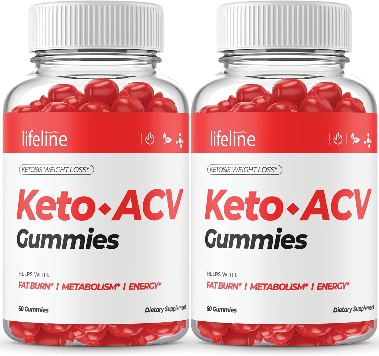 (2 Pack) Lifeline Keto Gummies - Official Formula, Vegan, Non GMO - Lifeline Keto ACV Gummies Advanced Formula Life Line Keto Gummies (120 Gummies)