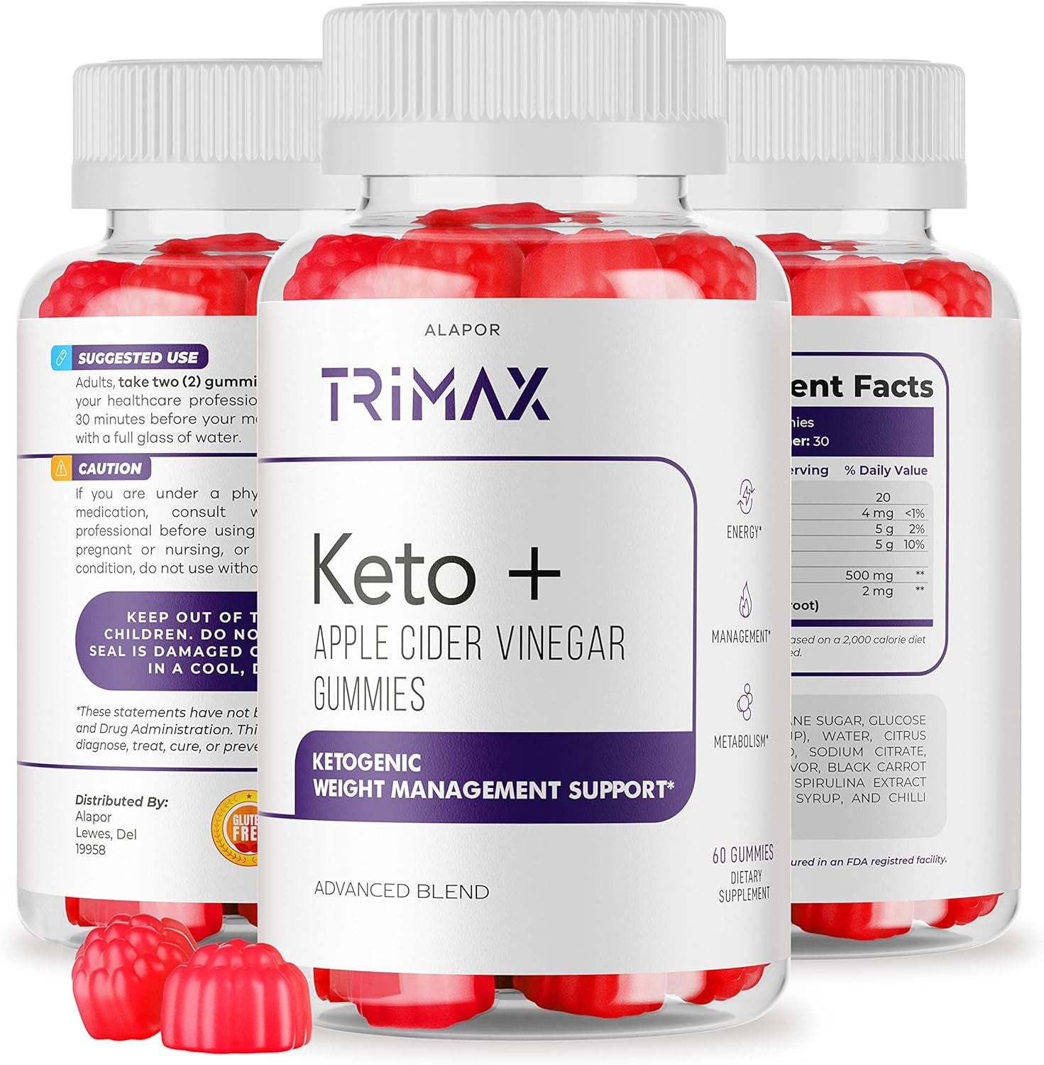 Trimax Keto ACV Gummies - New Advance Formula Apple Cider Vinegar Tri Max Gummys, Advanced Trimaxgummies Luxe Keto plus for Health, Trimaxx Gummy S for 30 Days Supply