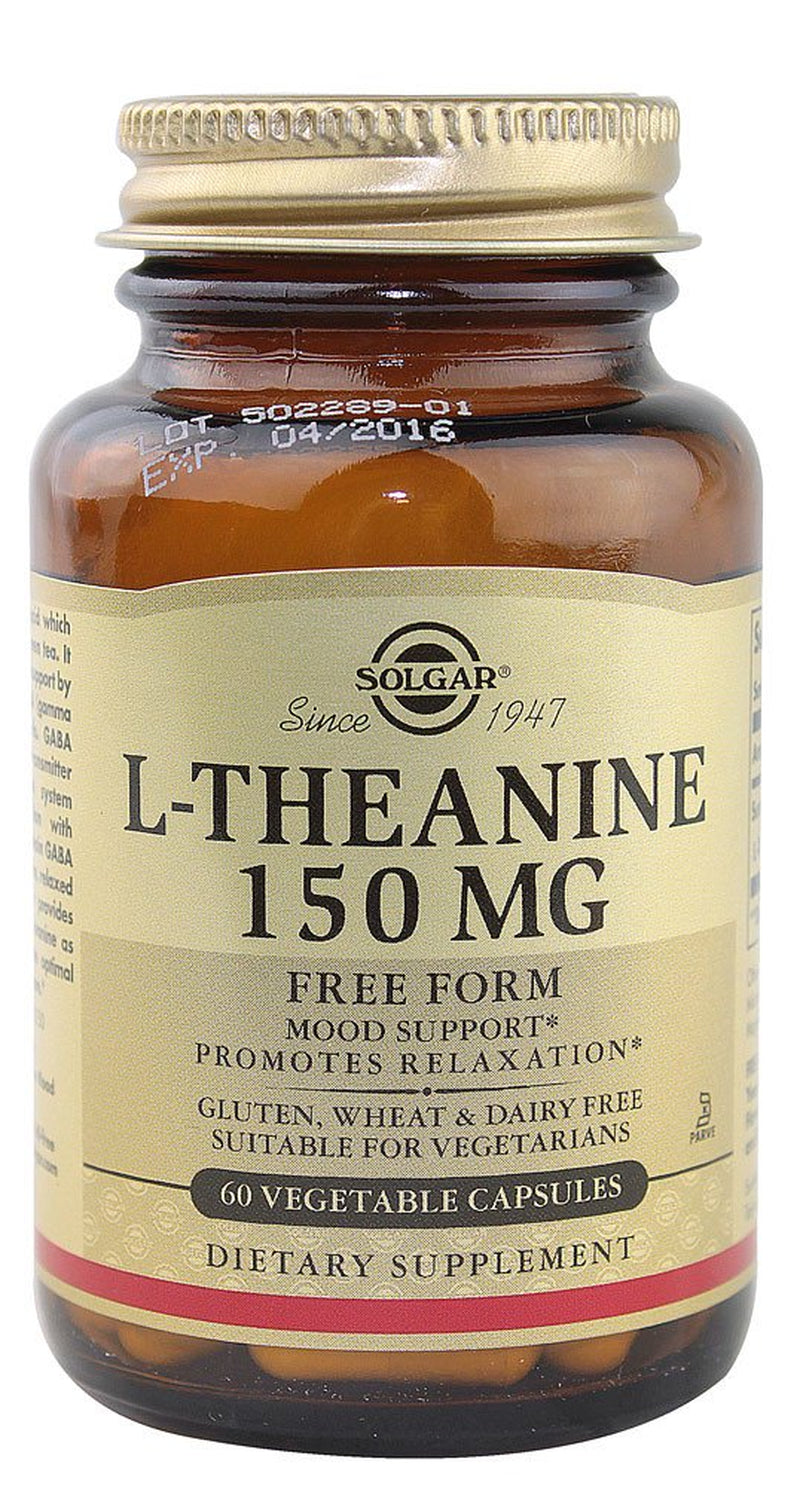 Solgar L-Theanine Free Form -- 150 Mg - 60 Vegetable Capsules