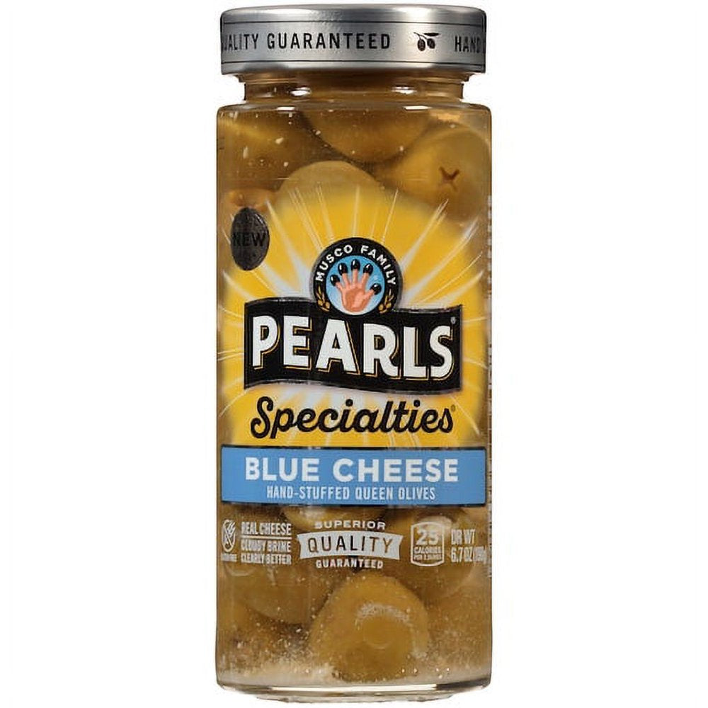 (Price/Case)Pearls Blue Cheese Stuffed Queen Olives, 6.7 Ounces, 6 per Case